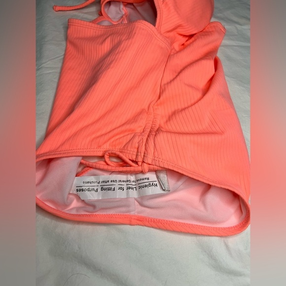 Decree Womens Exotic Textured Monokini One Piece Swimsuit in Tropical Coral S - Picture 8 of 11